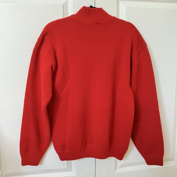 Vintage Patagonia Wool 1/2 Zip Sweater Mens M Ski Snow 80s 90s Red Winter - Picture 9 of 11